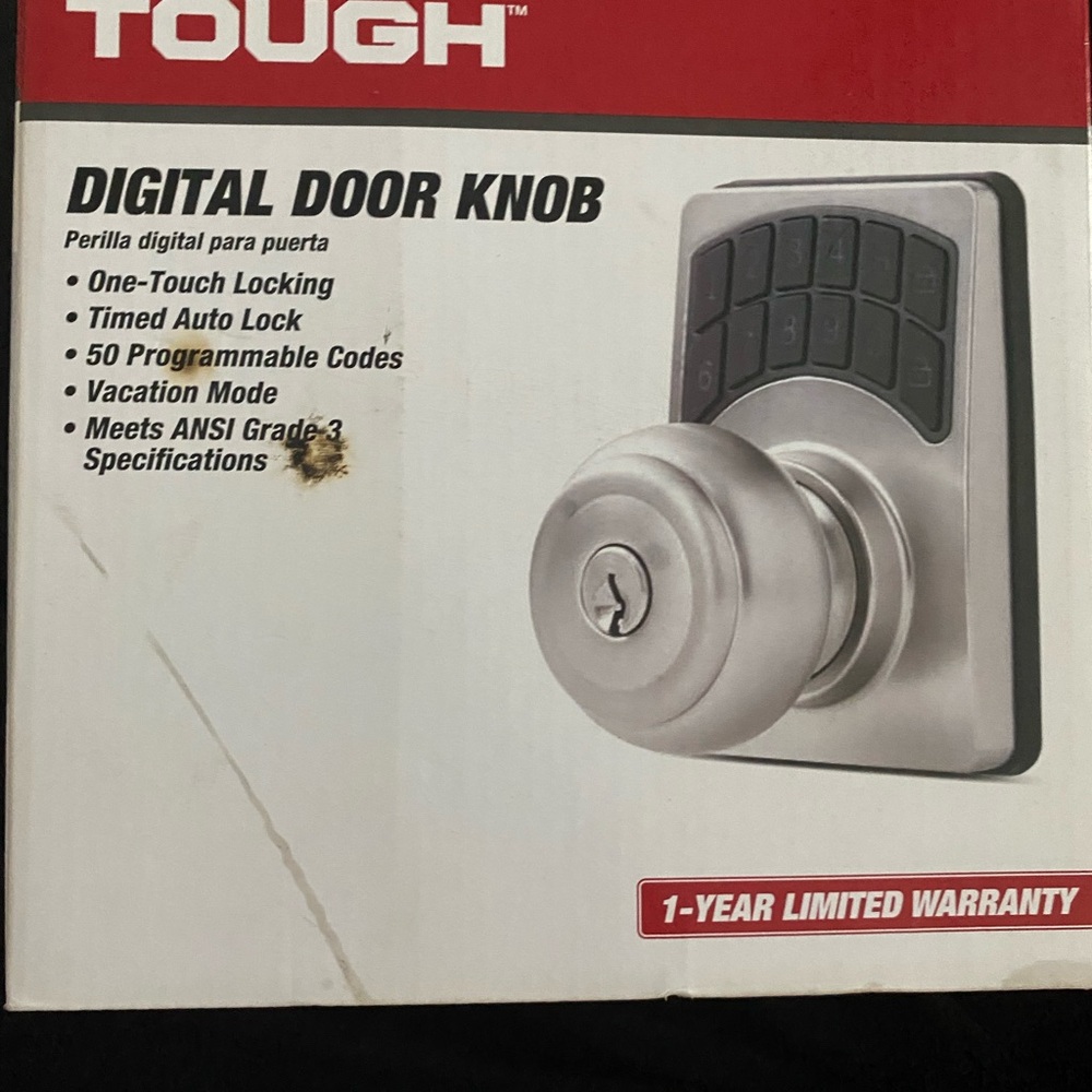 Tough Digital Door Knob in Silver